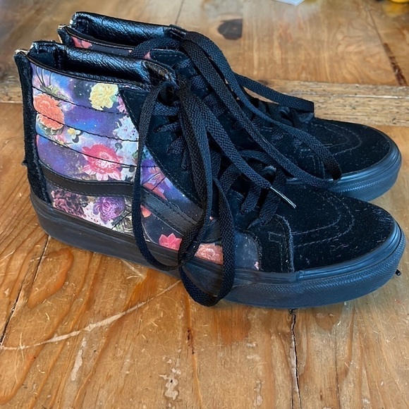 VANS Sk8-Hi Slim Zip Galaxy Floral High-Top Skateboarding Sneaker Shoe 5.5 - Picture 1 of 11